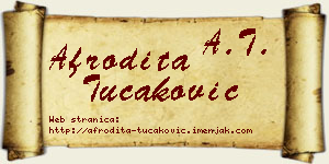 Afrodita Tucaković vizit kartica